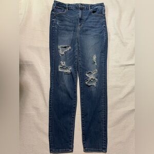 American Eagle Blue Distressed Women Jeans